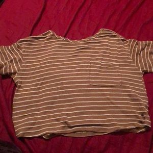 Two striped crop top shirts
